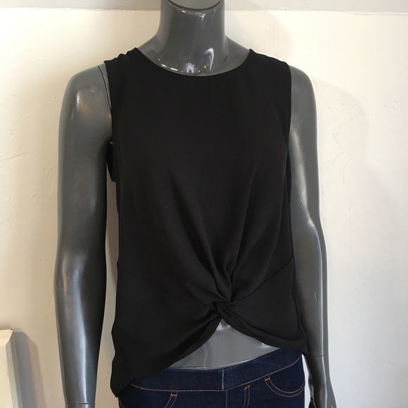 BCBGeneration Tops - BCBG Generation Black Sleeveless Tie Up Top, Sz Sm